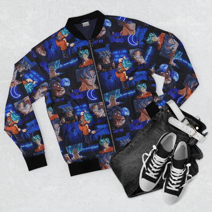 Dragon Ball Z Saiyan Moonlight Collage Men's Bomber Jacket