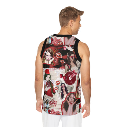 Lana Del Rey Cherry Coke Collage Unisex Basketball Jersey