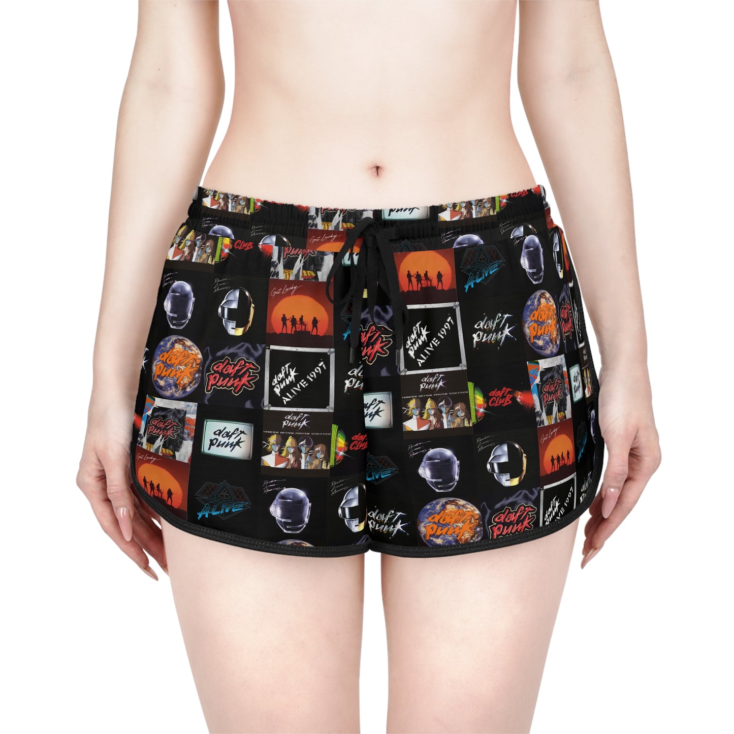 Daft Punk Album Cover Art Collage Women's Relaxed Shorts