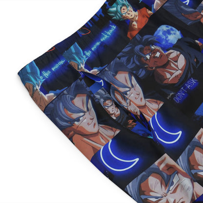 Dragon Ball Z Saiyan Moonlight Collage Men's Board Shorts