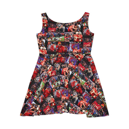 Kansas City Chiefs Superbowl LVIII Championship Victory Collage Women's Skater Dress