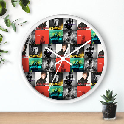 Justin Bieber Album Cover Collage Wall Clock