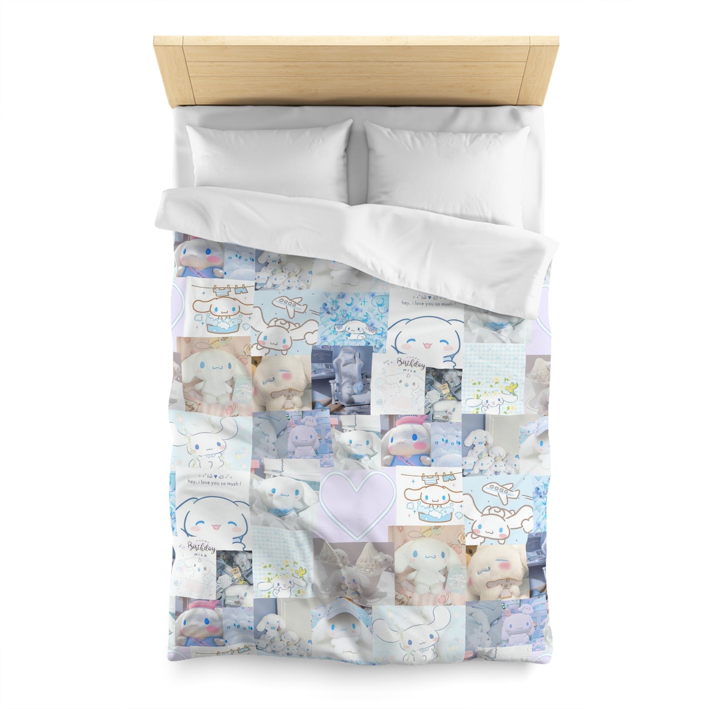 Cinnamoroll I Love You So Mush Photo Collage Microfiber Duvet Cover