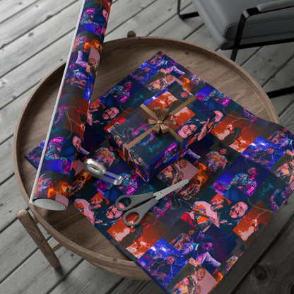 Post Malone Lightning Photo Collage Gift Wrap Paper