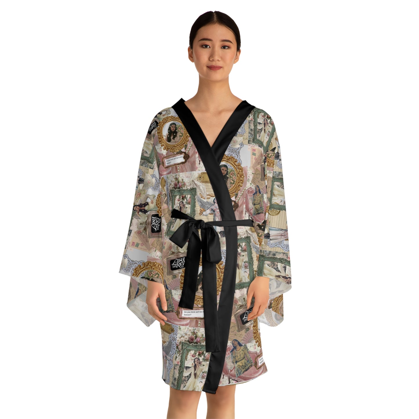 Lana Del Rey Victorian Collage Long Sleeve Kimono Robe