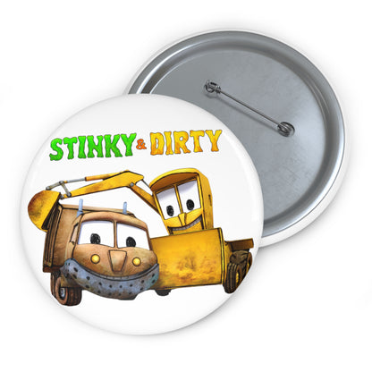 Stinky & Dirty Best Buds Custom Pin Buttons