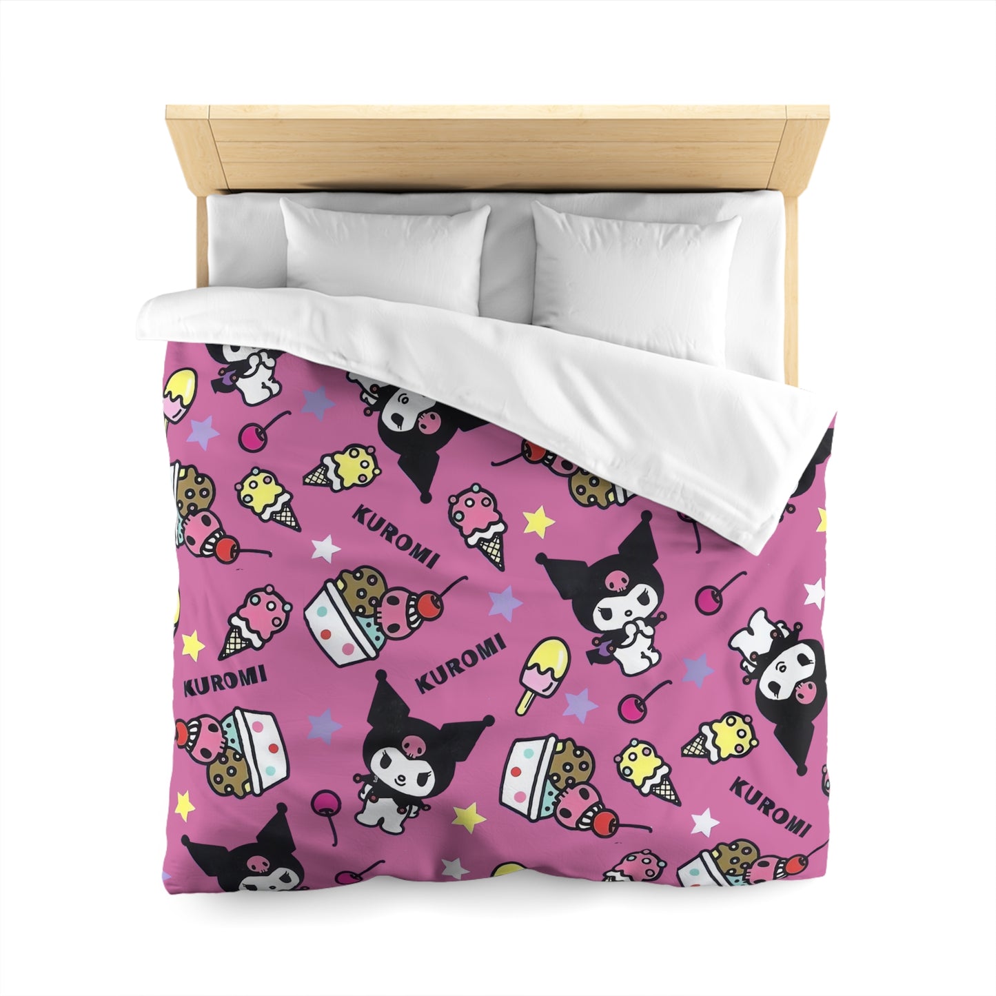 Kuromi Ice Cream Sundae Pattern Microfiber Duvet Cover