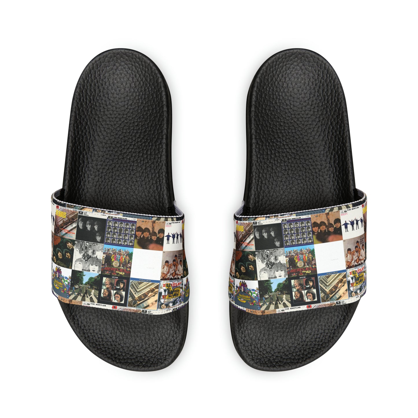 The Beatles Album Cover Collage Youth Slide Sandals