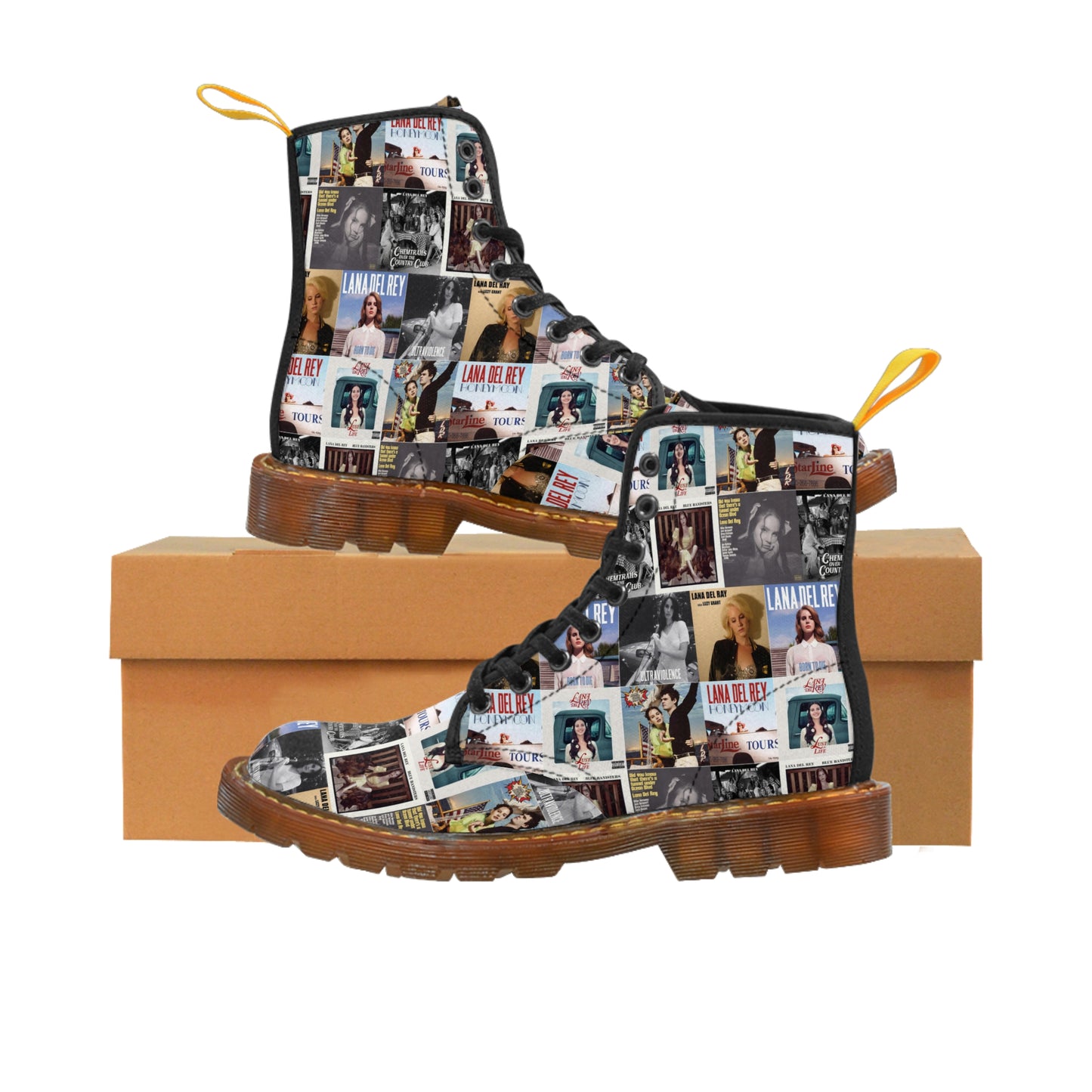 Lana Del Rey Album Cover Collage Women's Canvas Boots