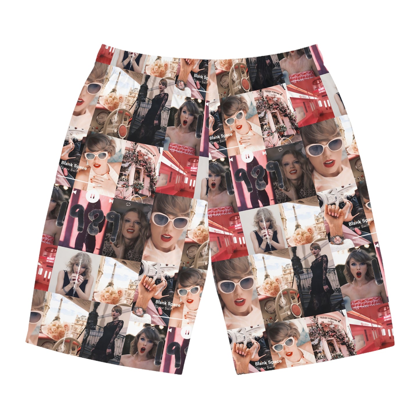 Taylor Swift 1989 Blank Space Collage Men's Board Shorts