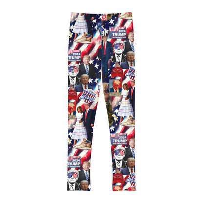 Donald Trump 2024 MAGA Montage Youth Full-Length Leggings