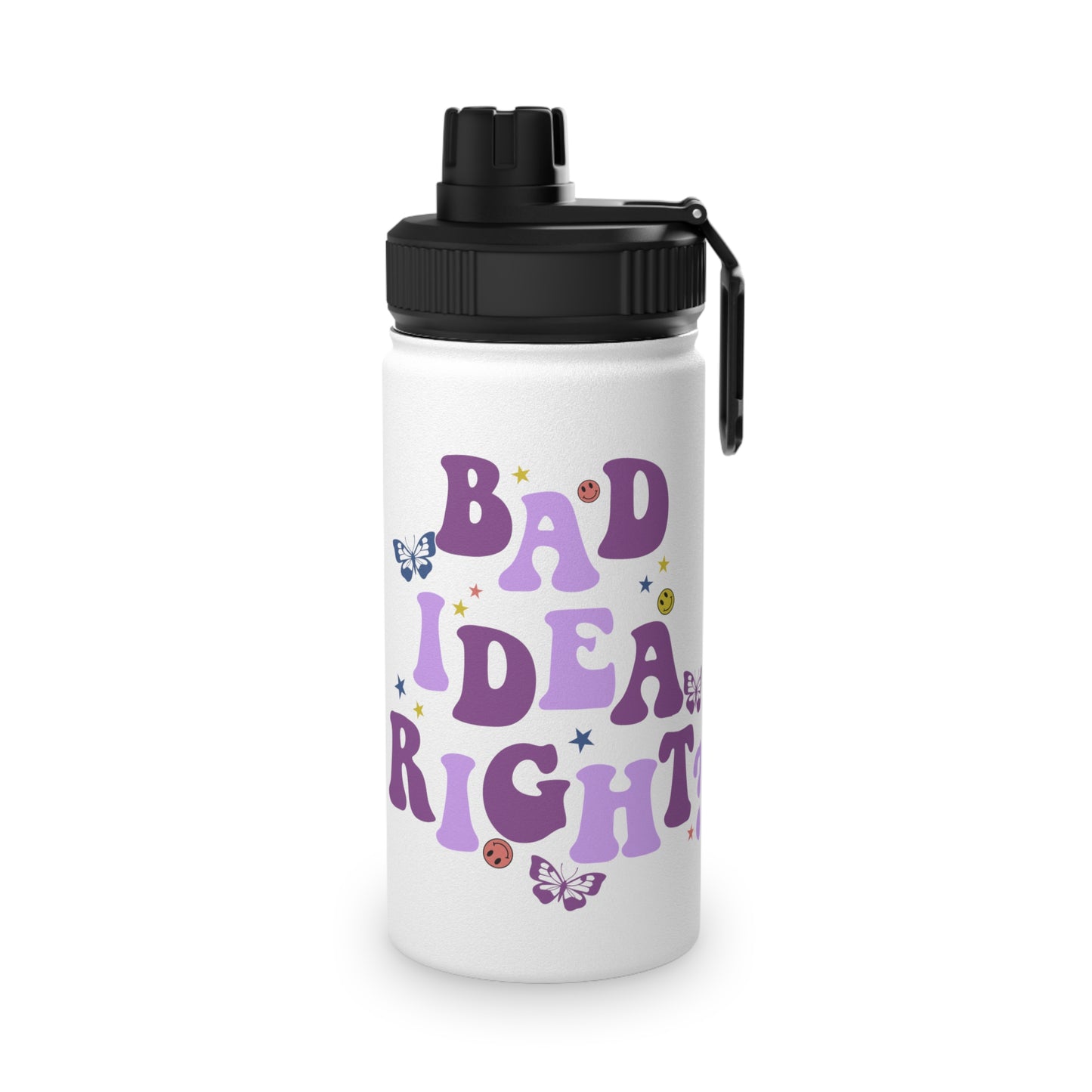 Olivia Rodrigo Bad Idea Right? Stainless Steel Sports Lid Water Bottle