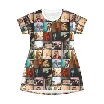 Sabrina Carpenter Album Cover Collage T-Shirt Dress