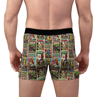 Marvel Comic Book Cover Collage Men's Boxer Briefs Underwear