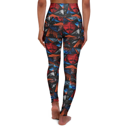 Post Malone Crystal Portaits Collage High Waisted Yoga Leggings