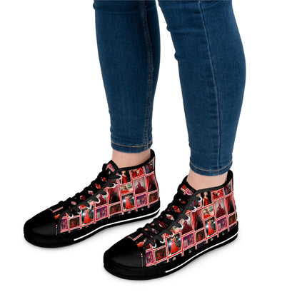 Taylor Swift Red Era Collage Women's High Top Sneakers