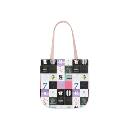 BTS Album Cover Art Collage Polyester Canvas Tote Bag