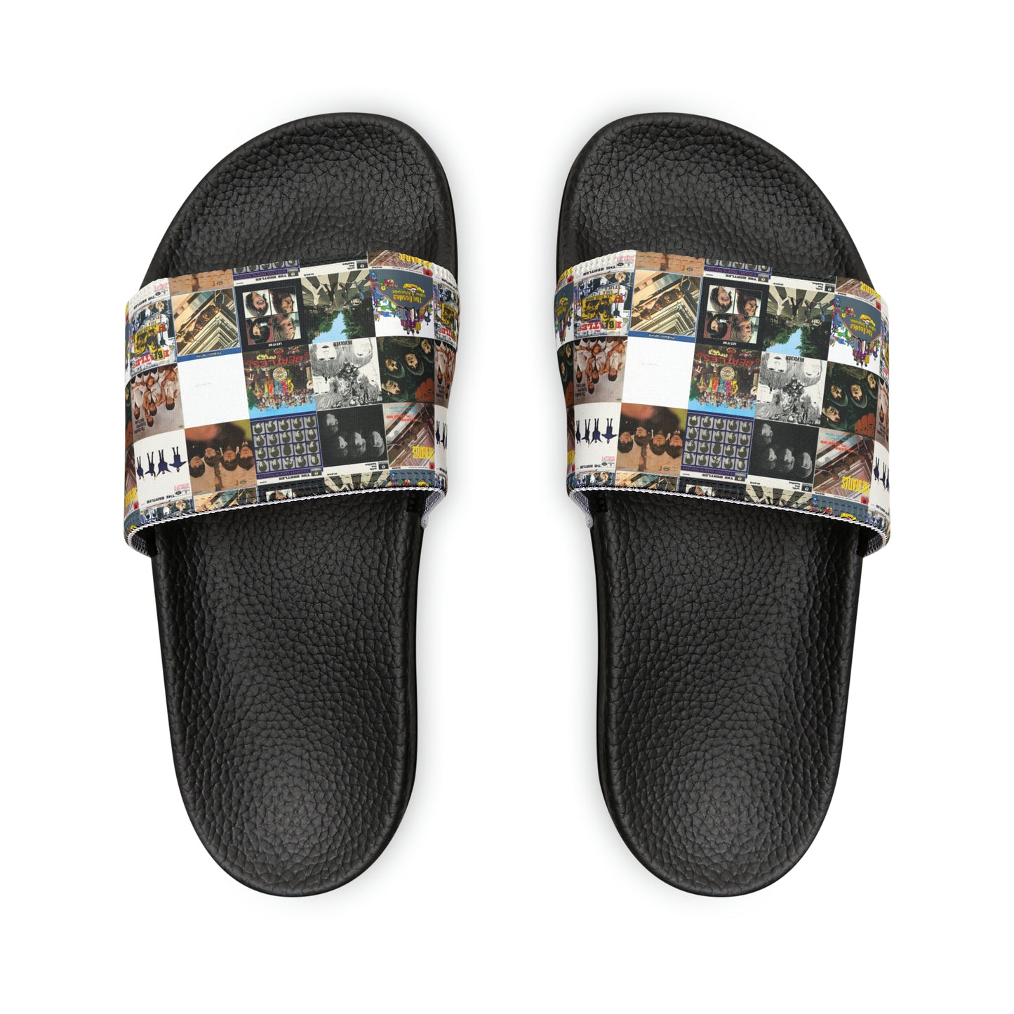 The Beatles Album Cover Collage Women's Slide Sandals