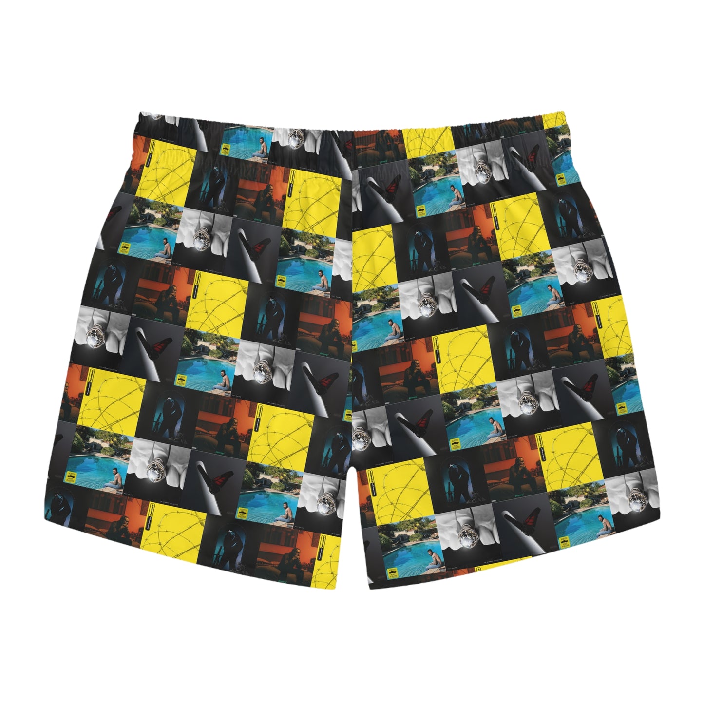 Post Malone Album Art Collage Men's Swim Trunks