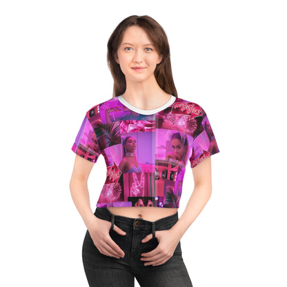 Ariana Grande 7 Rings Collage Crop Tee