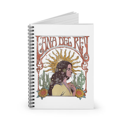 Lana Del Rey Vintage Artwork Ruled Line Spiral Notebook