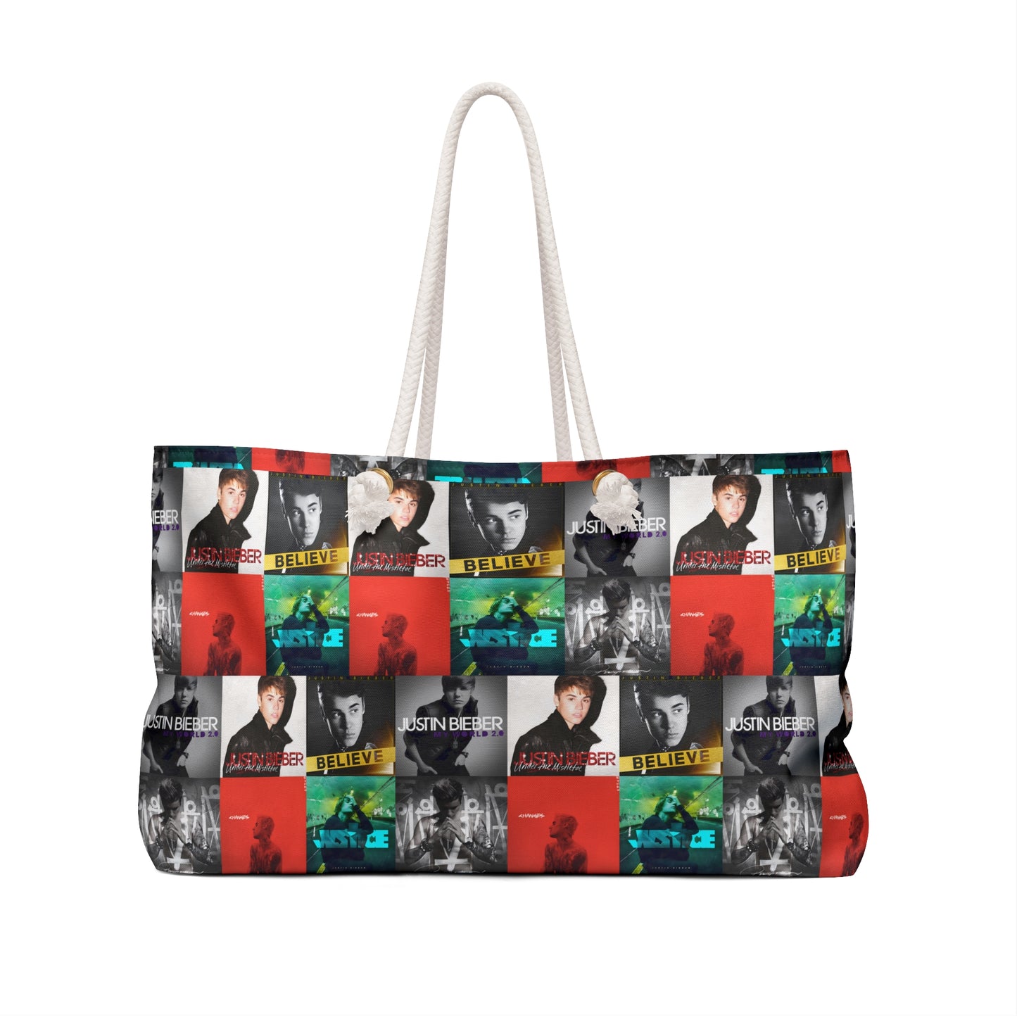 Justin Bieber Album Cover Collage Weekender Bag