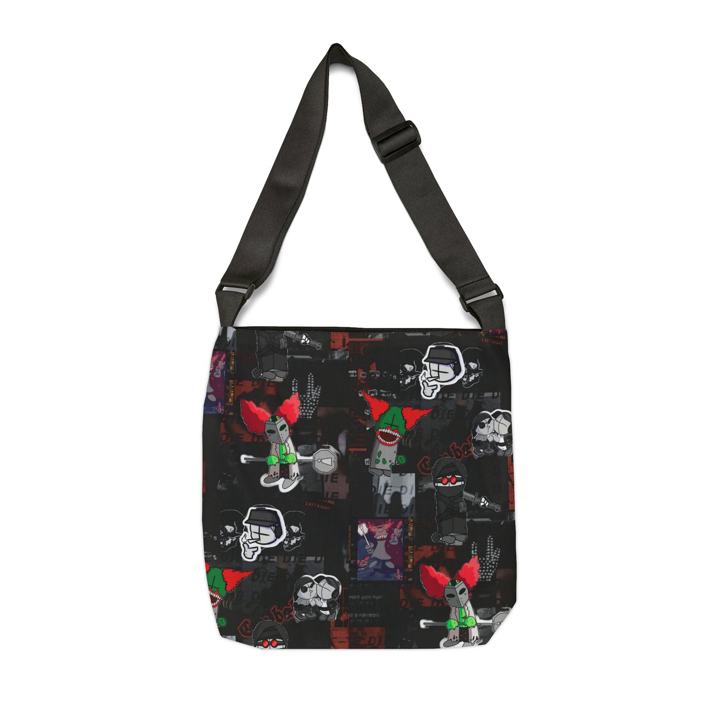Madness Combat Dark Aesthetic Collage Adjustable Tote Bag