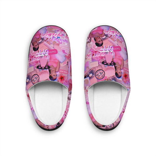Ariana Grande Purple Vibes Collage Women's Indoor Slippers