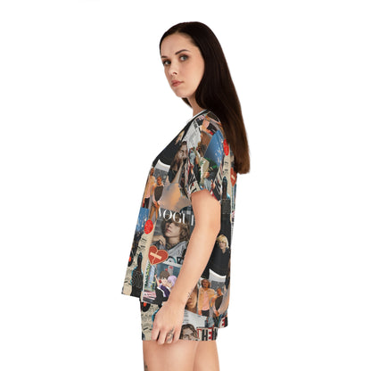 The Kid LAROI No Music No Life Collage Women's Short Pajama Set