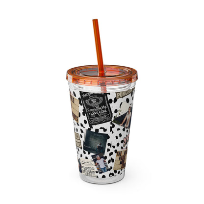 Morgan Wallen Yeehaw Collage Sunsplash Tumbler with Straw