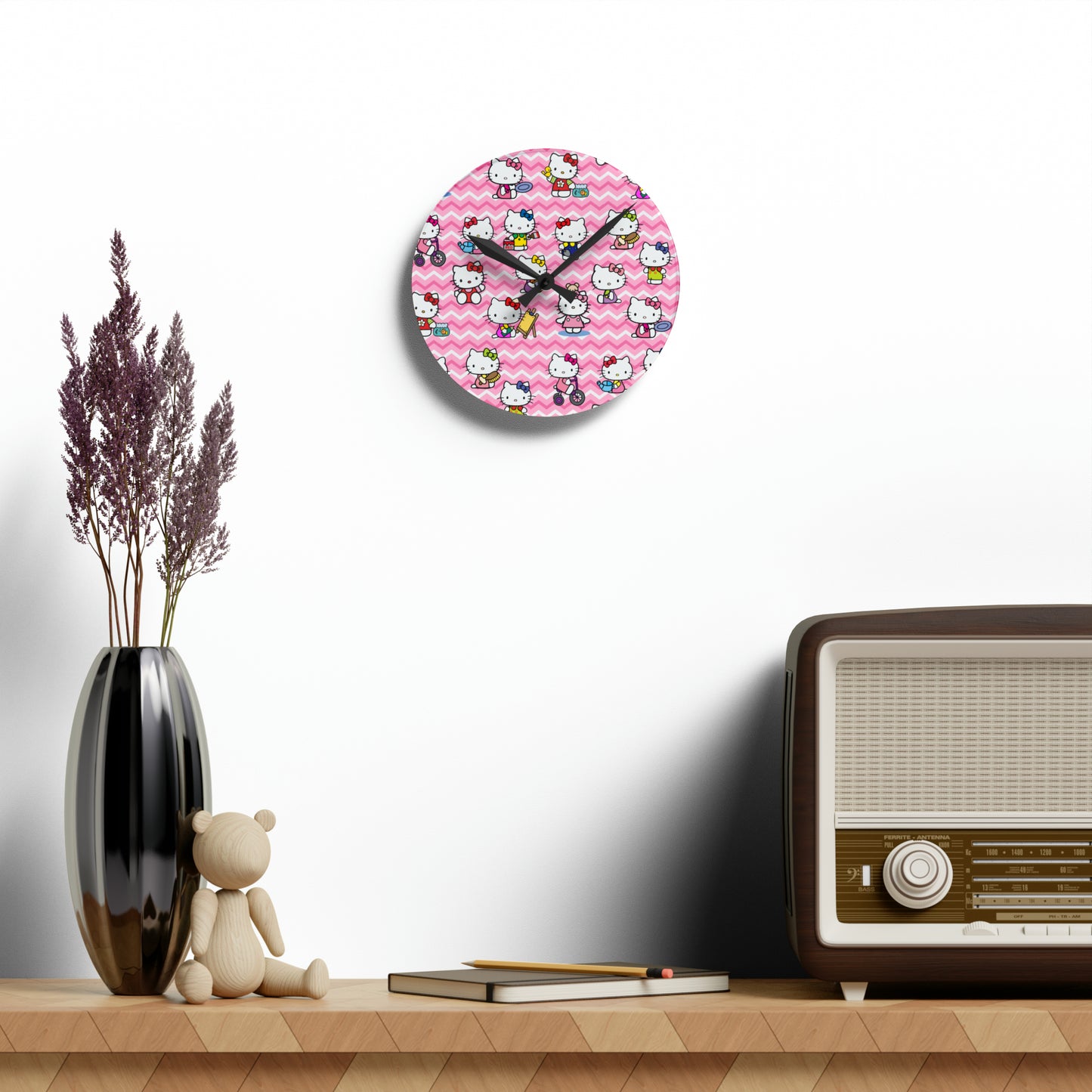 Hello Kitty Playtime Collage Acrylic Wall Clock