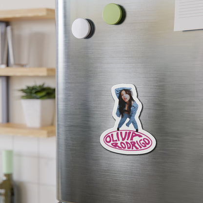 Olivia Rodrigo Look Up Pose Logo Die-Cut Magnets