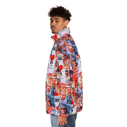 Bad Bunny Un Verano Sin Ti Photo Collage Men's Puffer Jacket