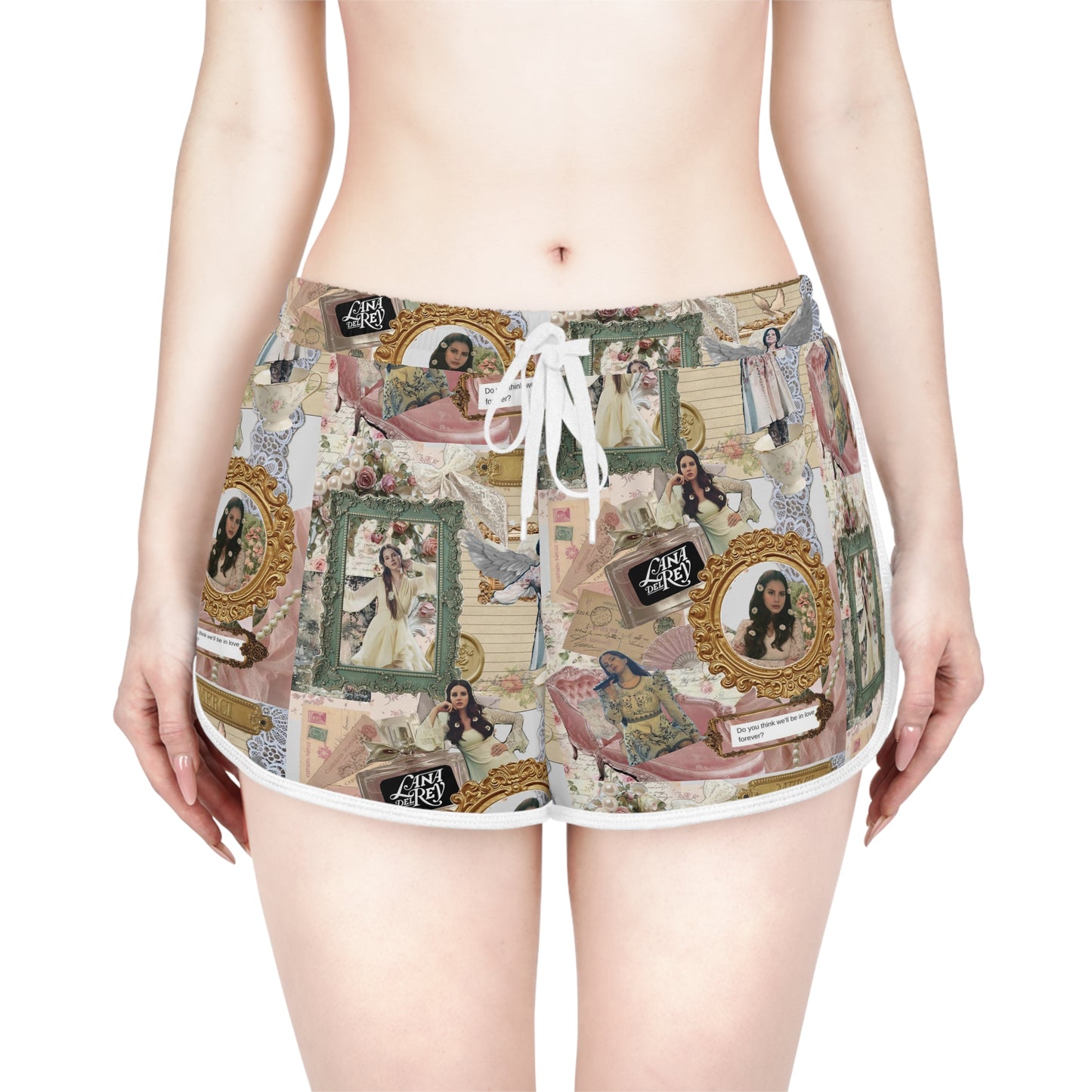 Lana Del Rey Victorian Collage Women's Relaxed Shorts