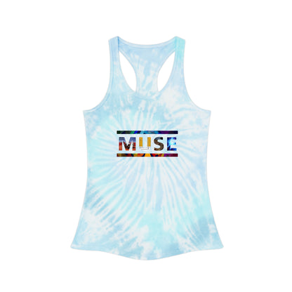 Muse Album Art Letters Tie Dye Racerback Tank Top