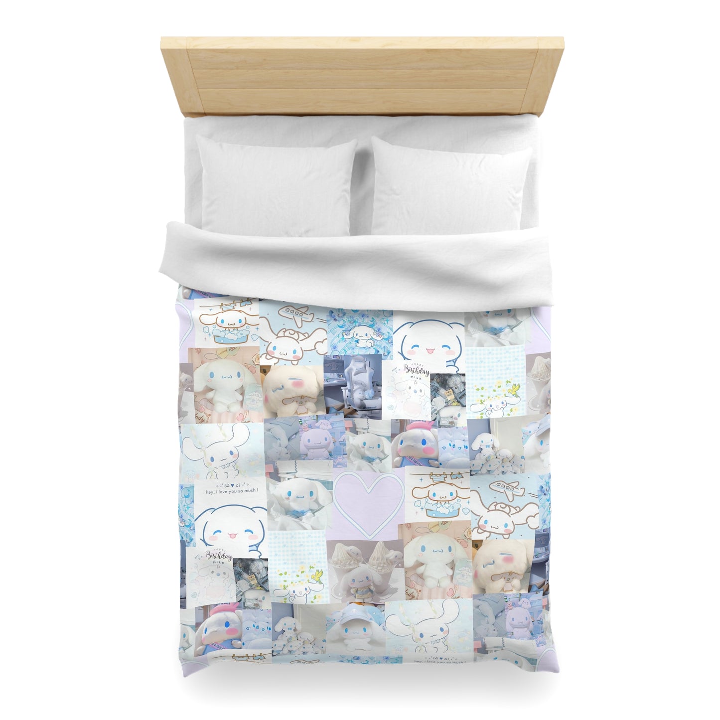 Cinnamoroll I Love You So Mush Photo Collage Microfiber Duvet Cover