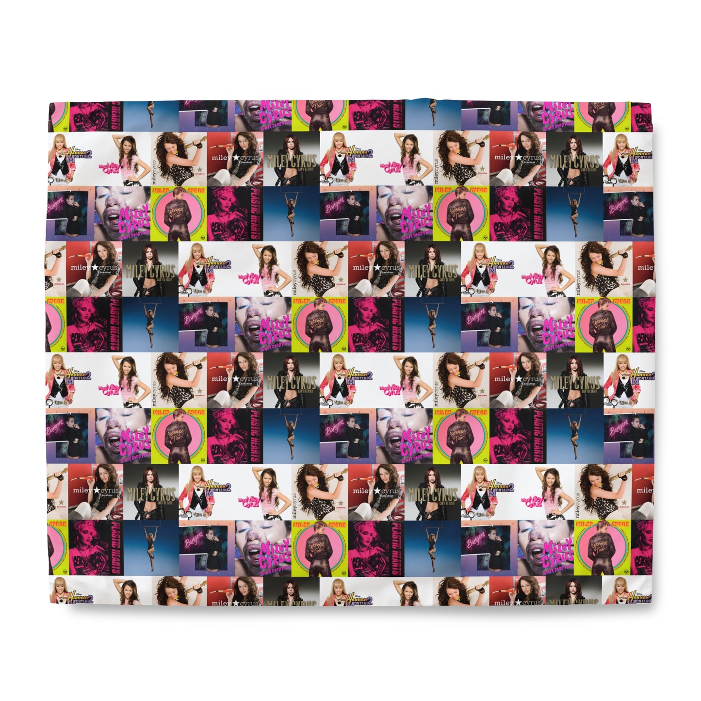 Miley Cyrus Album Cover Collage Duvet Cover