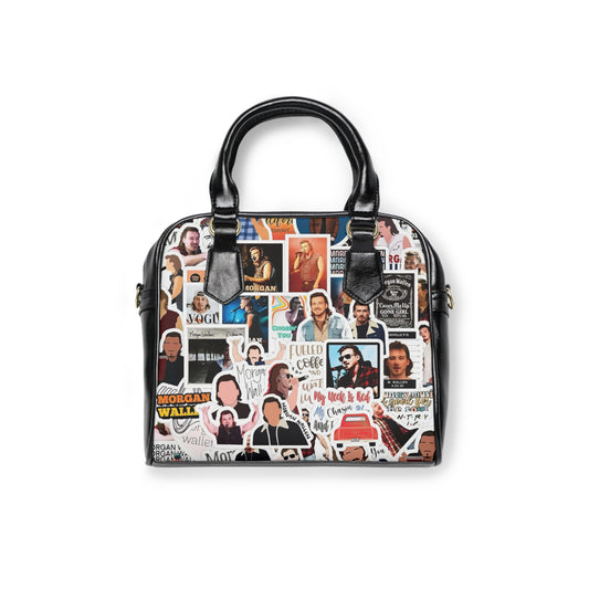 Morgan Wallen Sticker Collage Shoulder Handbag