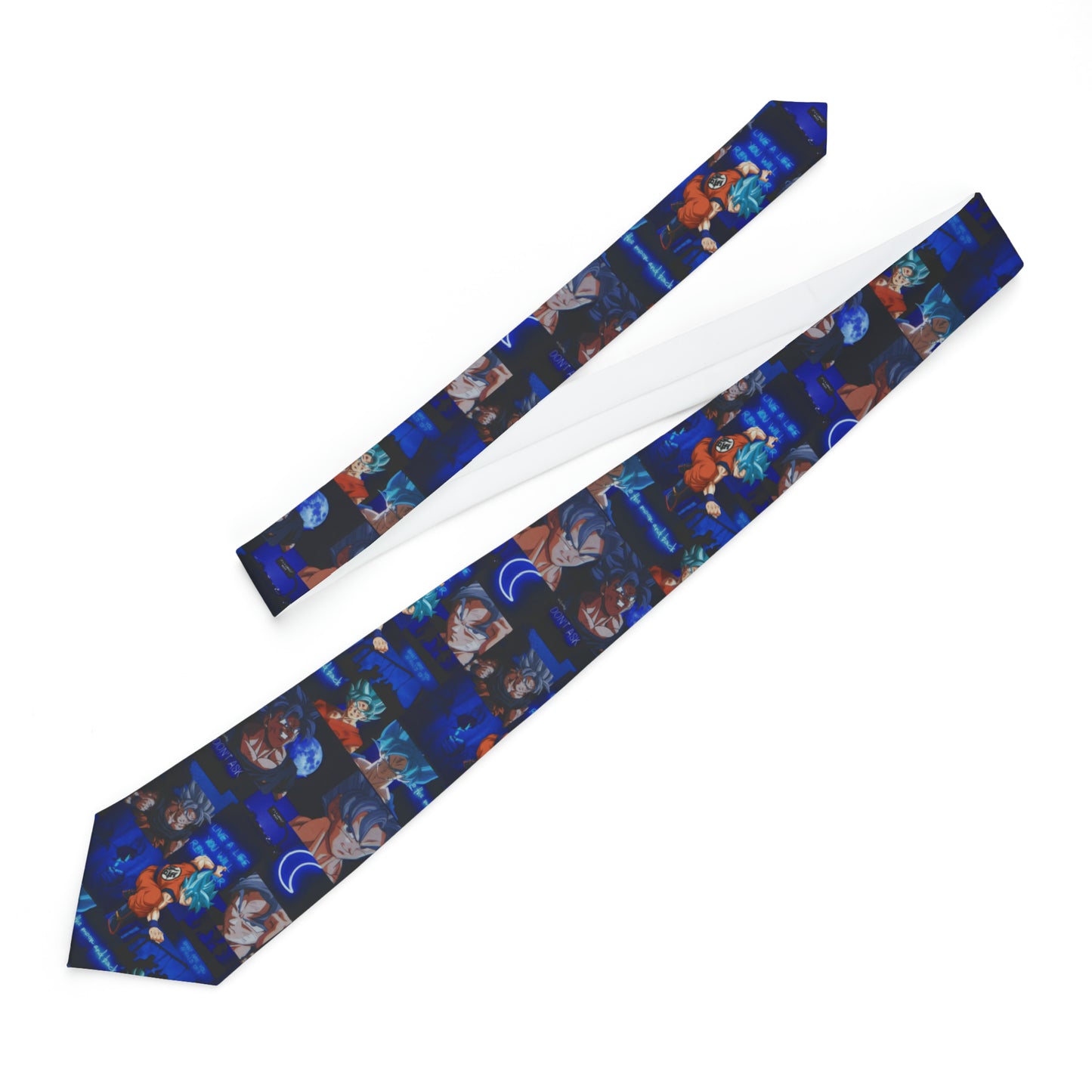 Dragon Ball Z Saiyan Moonlight Collage Necktie