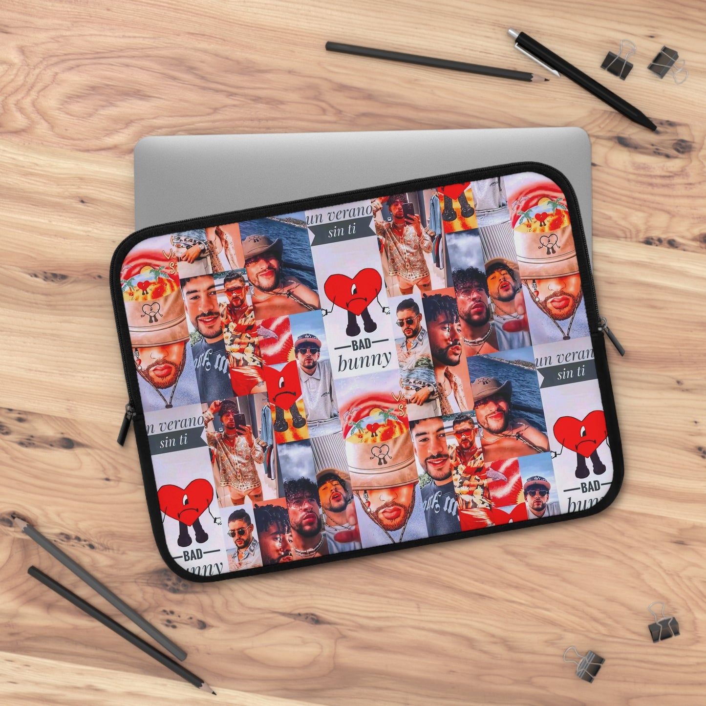 Bad Bunny Un Verano Sin Ti Photo Collage Laptop Sleeve