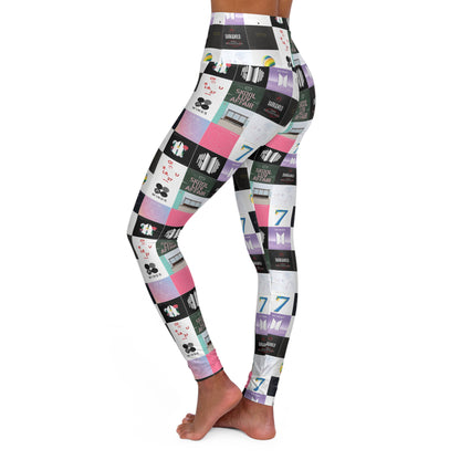 BTS Album Cover Art Collage High Waisted Yoga Leggings