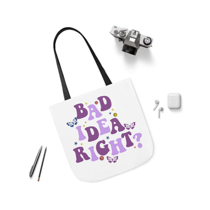 Olivia Rodrigo Bad Idea Right? Polyester Canvas Tote Bag