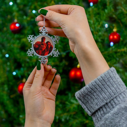 Måneskin Circular Group Photo Pewter Snowflake Ornament