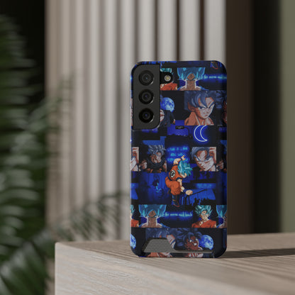 Dragon Ball Z Saiyan Moonlight Collage Phone Case With Card Holder