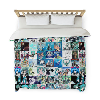 Hatsune Miku Album Cover Collage Duvet Cover