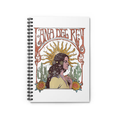 Lana Del Rey Vintage Artwork Ruled Line Spiral Notebook