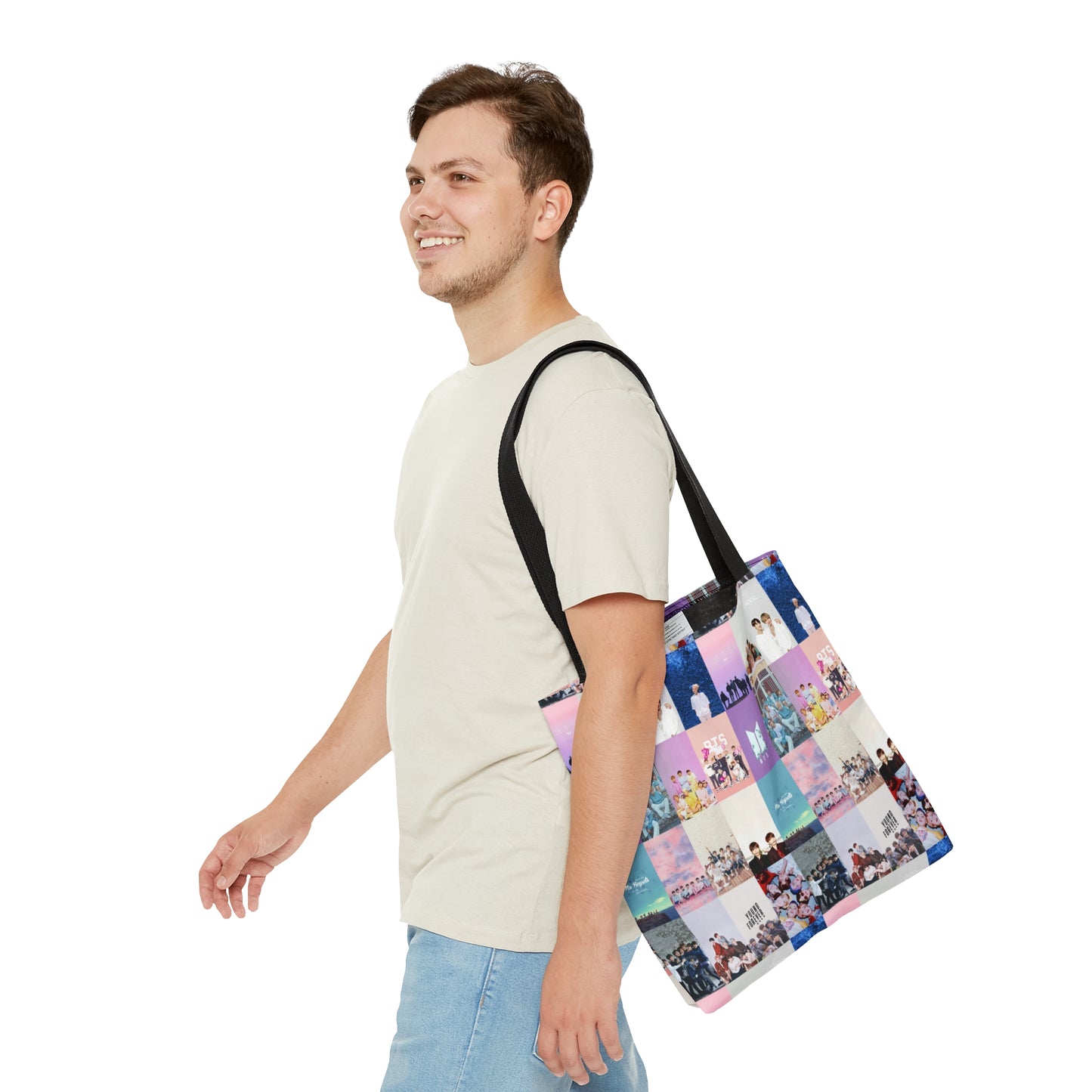 BTS Pastel Aesthetic Collage Tote Bag