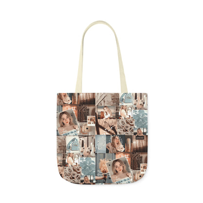 Sabrina Carpenter Peachy Princess Collage Polyester Canvas Tote Bag