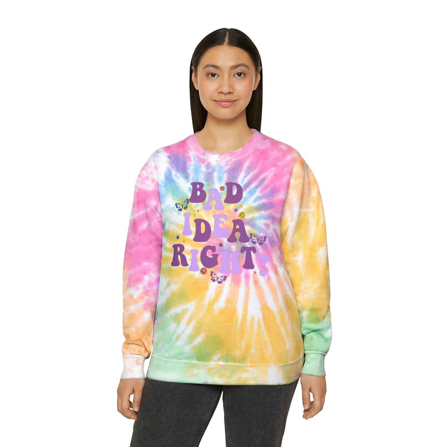 Olivia Rodrigo Bad Idea Right? Unisex Tie-Dye Sweatshirt