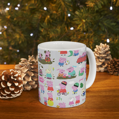 Peppa Pig Oink Oink Collage Ceramic Mug 11oz